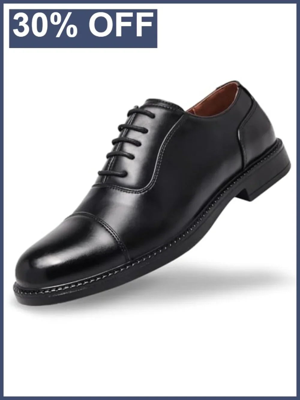 Men's Formal Oxford Dress Shoes Lace Up Slip Resistant Faux Leather Business